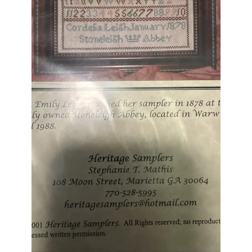 Heritage Sampler by Stephanie T. Mathis Cross Stitch Needlework Pattern